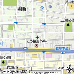 愛知県名古屋市中村区剣町294周辺の地図