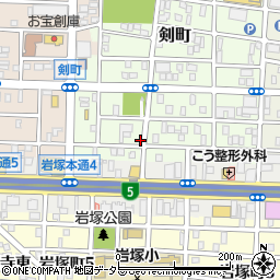 愛知県名古屋市中村区剣町280周辺の地図