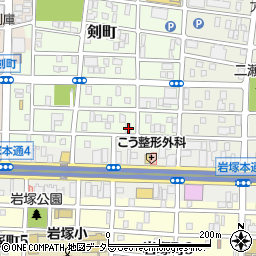 愛知県名古屋市中村区剣町290周辺の地図