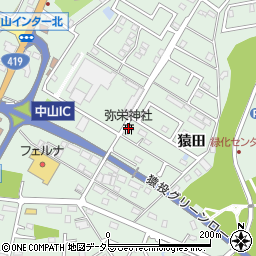 弥栄神社周辺の地図