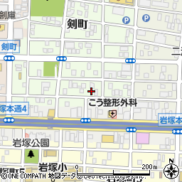 愛知県名古屋市中村区剣町289周辺の地図