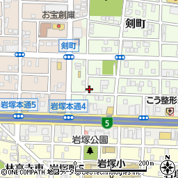 愛知県名古屋市中村区剣町274周辺の地図