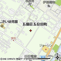 滋賀県東近江市五個荘五位田町周辺の地図