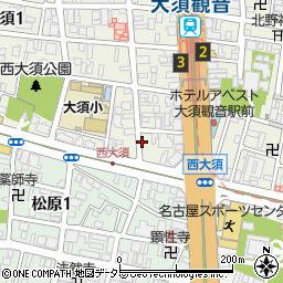 名鉄協商大須１丁目第８駐車場周辺の地図