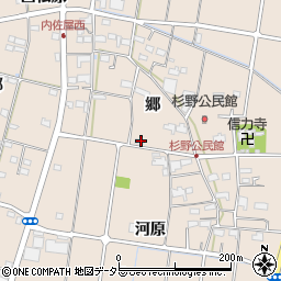 愛知県愛西市内佐屋町郷79周辺の地図