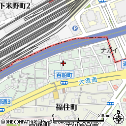 愛知県名古屋市中川区百船町11-15周辺の地図