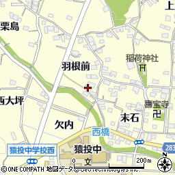 愛知県豊田市加納町羽根前41周辺の地図