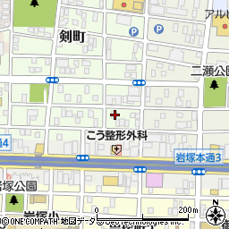 愛知県名古屋市中村区剣町256周辺の地図