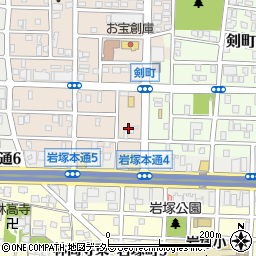 シャトレーゼ　岩塚店周辺の地図