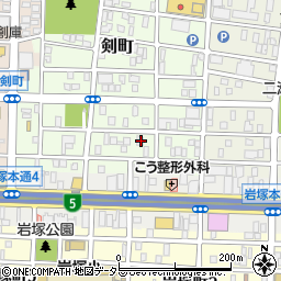 愛知県名古屋市中村区剣町260周辺の地図