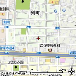 愛知県名古屋市中村区剣町262周辺の地図