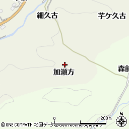 愛知県豊田市新盛町加瀬方周辺の地図