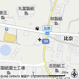 静岡県富士市比奈595周辺の地図