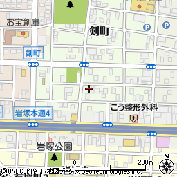 愛知県名古屋市中村区剣町266周辺の地図