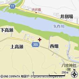 愛知県豊田市国附町西畑59周辺の地図
