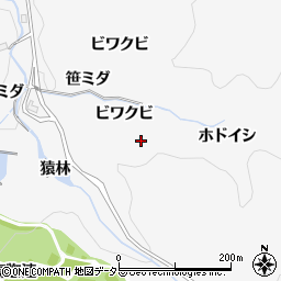 愛知県豊田市中立町（ビワクビ）周辺の地図