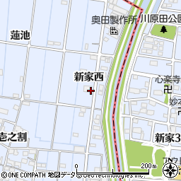 愛知県あま市七宝町伊福新家西周辺の地図
