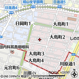 愛知県名古屋市千種区大島町2丁目73周辺の地図