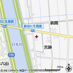 愛知県津島市百町宮跡43周辺の地図
