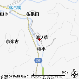 愛知県豊田市中立町（漆ノ草）周辺の地図