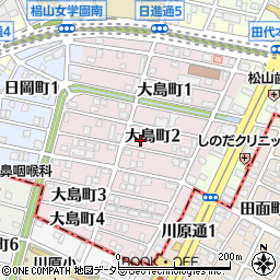 愛知県名古屋市千種区大島町2丁目周辺の地図
