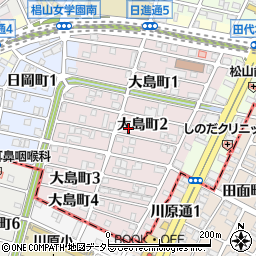 愛知県名古屋市千種区大島町周辺の地図