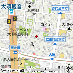 朝日軒観音店周辺の地図