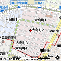 愛知県名古屋市千種区大島町2丁目61周辺の地図