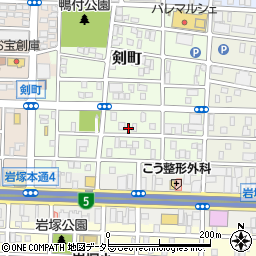愛知県名古屋市中村区剣町246周辺の地図