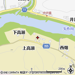 愛知県豊田市国附町西畑53周辺の地図
