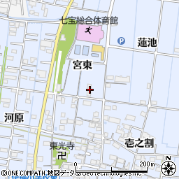 愛知県あま市七宝町伊福宮東98周辺の地図