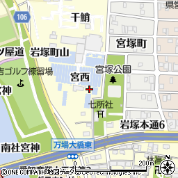 愛知県名古屋市中村区岩塚町宮西周辺の地図