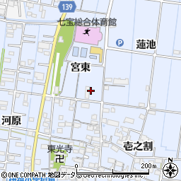 愛知県あま市七宝町伊福宮東99周辺の地図