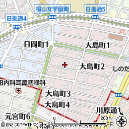 愛知県名古屋市千種区大島町2丁目65周辺の地図