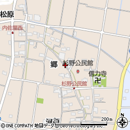 愛知県愛西市内佐屋町郷周辺の地図