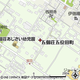 滋賀県東近江市五個荘五位田町517-2周辺の地図