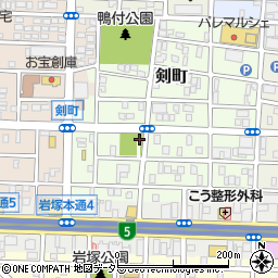 愛知県名古屋市中村区剣町201周辺の地図