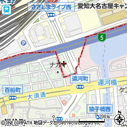 愛知県名古屋市中村区運河町周辺の地図