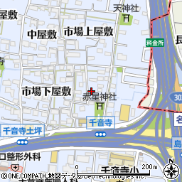 愛知県名古屋市中川区富田町大字千音寺（赤星裏）周辺の地図