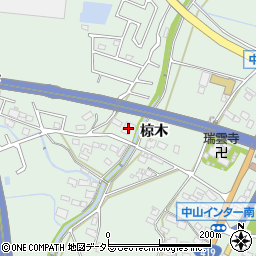 愛知県豊田市西中山町椋木周辺の地図