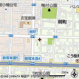 愛知県名古屋市中村区剣町211周辺の地図