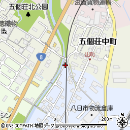 滋賀県東近江市五個荘中町51周辺の地図