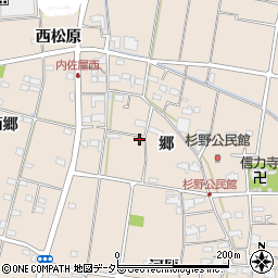 愛知県愛西市内佐屋町郷72周辺の地図