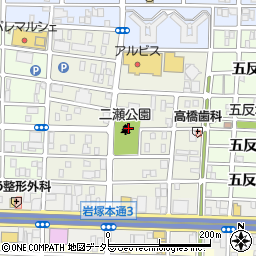 愛知県名古屋市中村区二瀬町周辺の地図