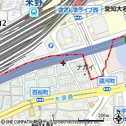 愛知県名古屋市中川区百船町8周辺の地図