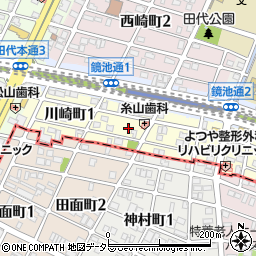 愛知県名古屋市千種区川崎町周辺の地図