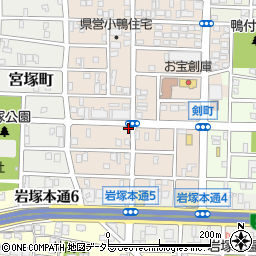 愛知県名古屋市中村区小鴨町周辺の地図