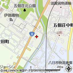 滋賀県東近江市五個荘中町67周辺の地図