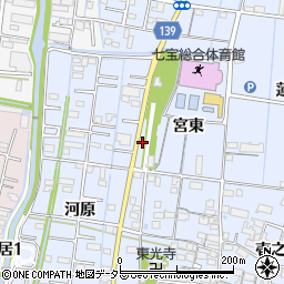 愛知県あま市七宝町伊福宮東1周辺の地図