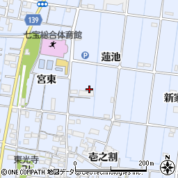 愛知県あま市七宝町伊福蓮池周辺の地図